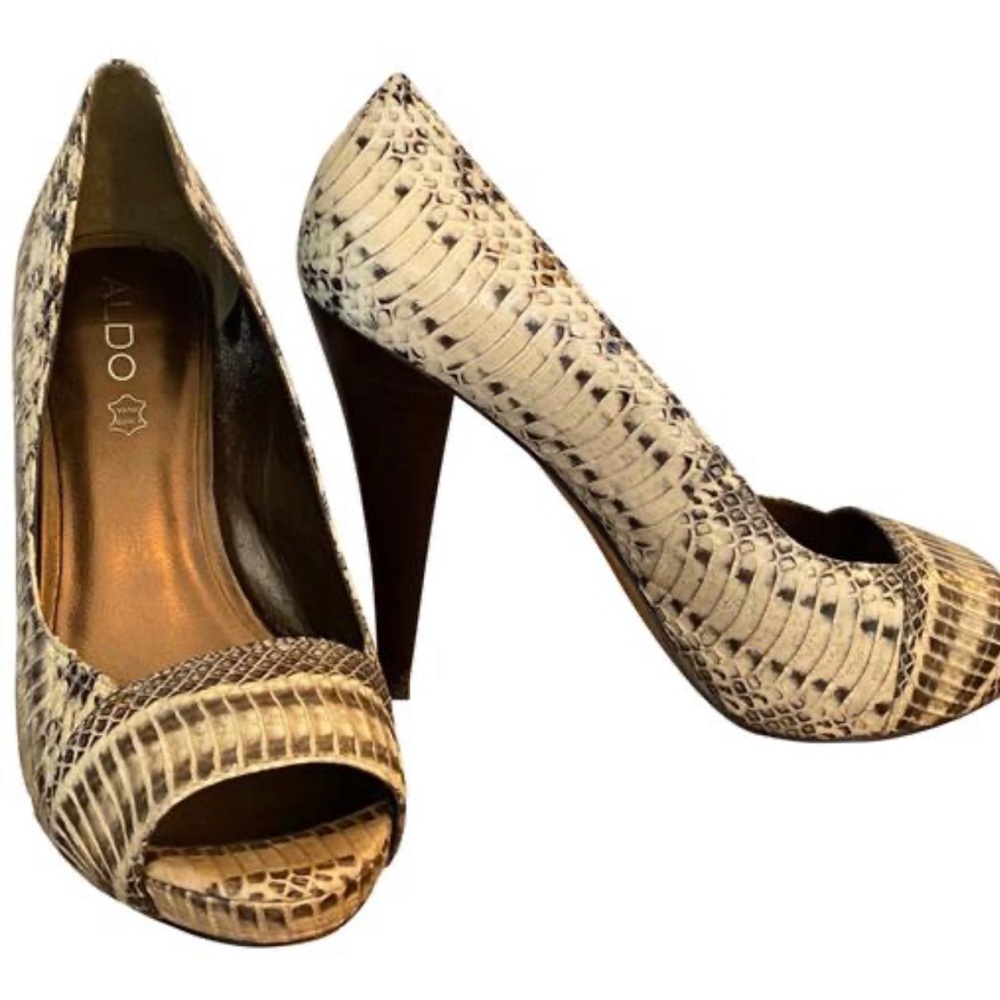Aldo Snake Skin Pumps/Platforms